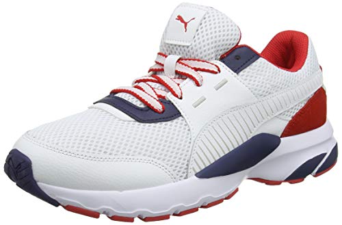 Puma Future Runner Premium, Zapatillas Unisex Adulto, Blanco White-Peacoat-High Risk Red 3, 40 EU