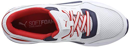 Puma Future Runner Premium, Zapatillas Unisex Adulto, Blanco White-Peacoat-High Risk Red 3, 40 EU