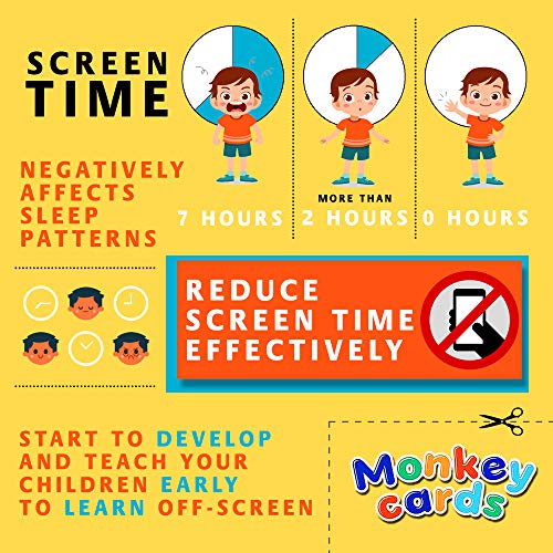 Q honey Flash Cards de Monos para Niños | hasta 3 Fichas con Cada Letra, 10 Números, 7 Colores del Arcoíris | Abecedario para Niños | Aprende el ABC con Juegos Educativos (1. Español)