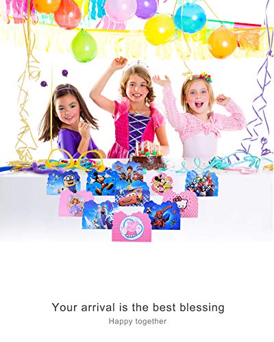 Qemsele Invitaciones para Niños, 30 Inglés Tarjetas de Invitación con Sobres para infantile Chicas Fiesta de Cumpleaños Baby Shower Decoraciones Suministros de Fiesta (LOL)