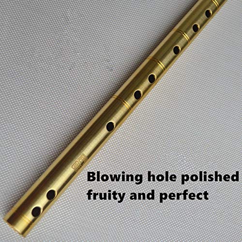 QFWN Flauta de Metal de latón Flauta C D E F G Key Flauta de Metal Profesional Fife Instrumento Musical (Color : G Key)