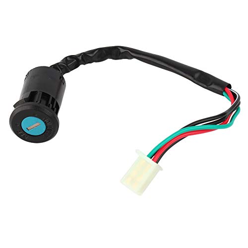 Qiilu Interruptor de llave de encendido de enchufe macho de 4 cables, encendido de 4 cables 1 interruptor de llave impermeable CO para 50 90110 125cc ATV Go Kart TAOTAO Dirt Bike