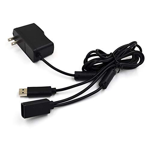 QiKun-Home Cable Adaptador de Fuente de alimentación de CA USB para Xbox 360 XBOX360 Kinect Sensor El Mejor reemplazo para el Adaptador de alimentación de CA Original Negro