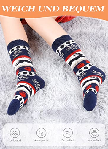 QINCAO Calcetines Térmicos Invierno Mujer 2 Pares de Navidad Calcetines Calor Suave Cómodo Largos (Talla Universal)