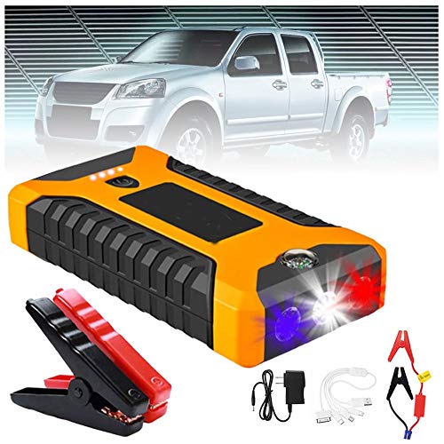 QMZDXH Car Jump Starter Power Pack, 600A 98900mAh Cargador de Batería Portátil para Automóvil 12v Jump Starter para Automoción/Motocicleta/Barco/Teléfono