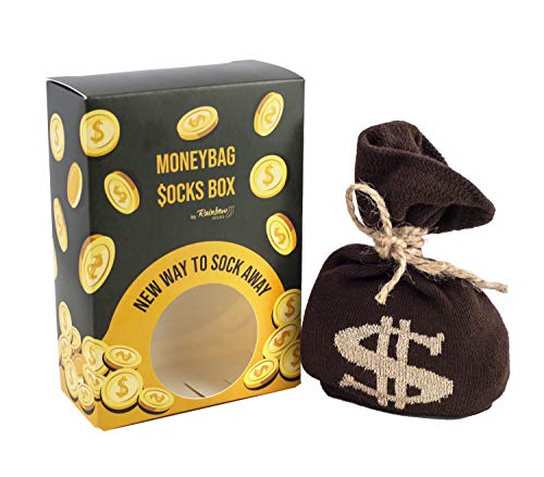 Rainbow Socks - Hombre Mujer Divertidos Calcetines Bolsas Con Dinero - 1 Par - Talla 36-40