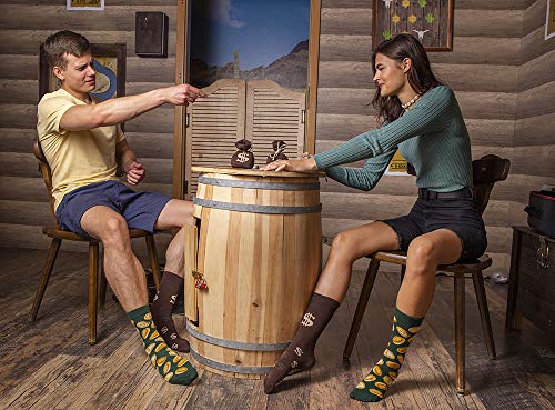 Rainbow Socks - Hombre Mujer Divertidos Calcetines Bolsas Con Dinero - 1 Par - Talla 36-40