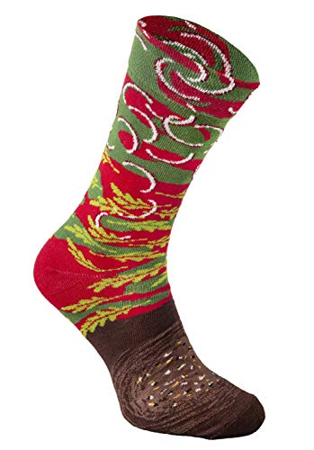 Rainbow Socks - Hombre Mujer Divertidos Calcetines de Hamburguesa Vegana - 2 Pares - Talla 41-46