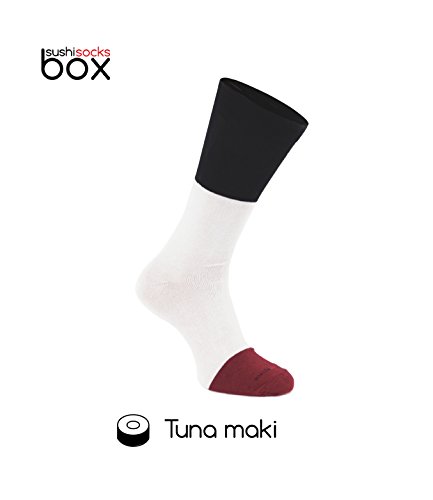 Rainbow Socks - Mujer Hombre Calcetines Sushi Atun Maki - 1 Par - Tamaño 36-40