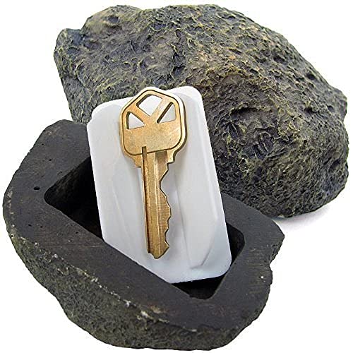 Ram-Pro Hide-a-Spare-Key falsa roca – se ve y se siente como piedra real – Seguro para jardín o patio al aire libre, geocaching