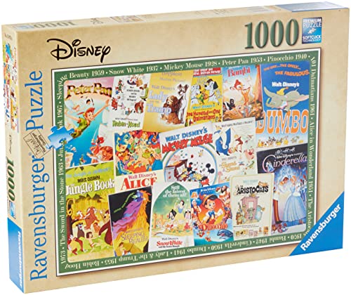 Ravensburger All Other Disney Vintage Movie Posters 1000 Piezas Rompecabezas para Adultos y niños de 12 años en adelante, Multicolor (19874)