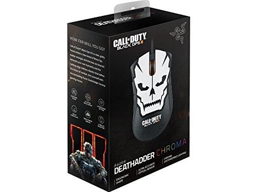 Razer DeathAdder Chroma Call of Duty Black Ops III - Ratón Gaming ergonómico (Sistema de iluminación RGB, Sensor de hasta 10,000 DPIs), Color Negro