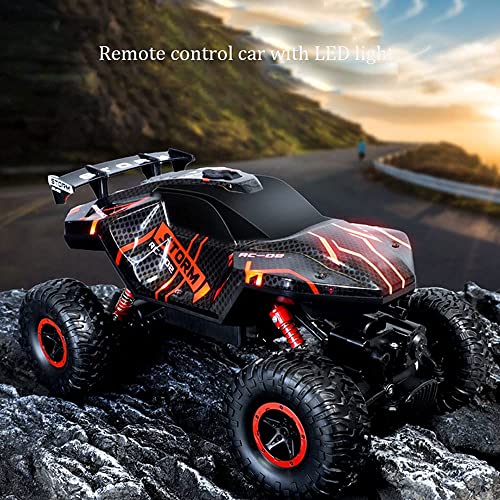 RC Cars Off-Road Remote Control Truck 2.4GHZ 5 Kinds of Light One-Key Spray 4WD Bigfoot Tires Radio Remote Control Vehicle Model Cars for Kids Teens Adults Gift