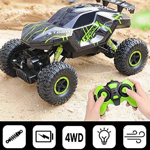 RC Cars Off-Road Remote Control Truck 2.4GHZ 5 Kinds of Light One-Key Spray 4WD Bigfoot Tires Radio Remote Control Vehicle Model Cars for Kids Teens Adults Gift