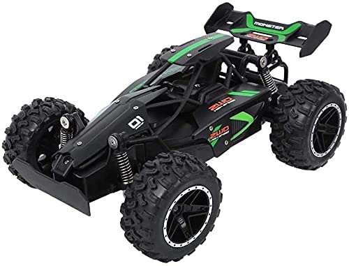 RC Remote Control Motor Race Car 1:18 Scale 2.4Ghz High Speed RC Car wo-Wheel Drive Electric Remote Control Car for All Adults Green+Black (Size : 1 Battery) (3batterys)