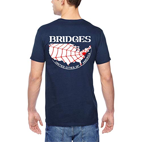 Reconnecting The Society - Camiseta Manga Corta Hombre (Azul Marino, L)