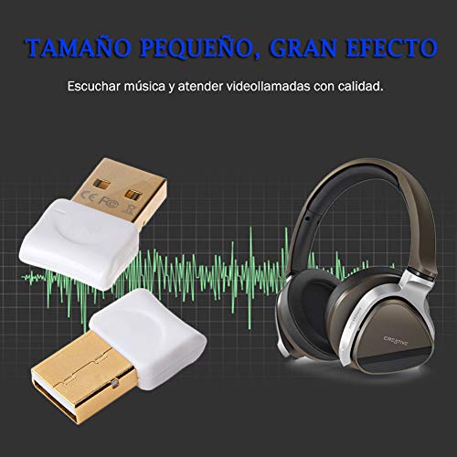 REDGO Mini Adaptador USB Bluetooth 4.0 para PC, Dongle Bluetooth Transmisor y Receptor de Inalámbricos Ratones, Teclado, Casco, Ordenador Compatible con Windows10 Win8 7 XP Xbox One PS4