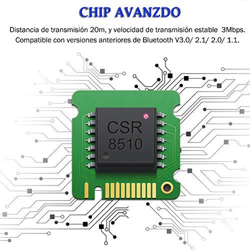 REDGO Mini Adaptador USB Bluetooth 4.0 para PC, Dongle Bluetooth Transmisor y Receptor de Inalámbricos Ratones, Teclado, Casco, Ordenador Compatible con Windows10 Win8 7 XP Xbox One PS4