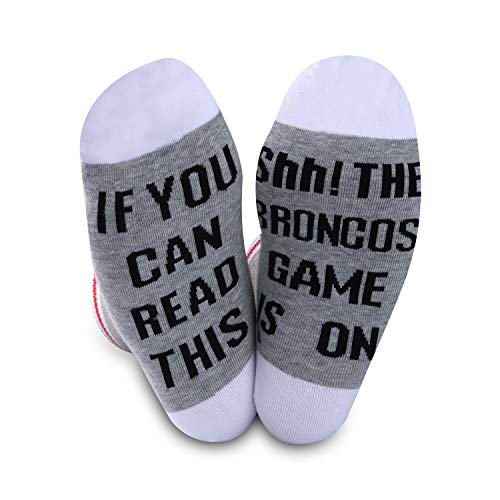 Regalo de fútbol americano Denver Broncos regalo de los fans del fútbol regalo divertido regalo de cumpleaños novedad calcetines de fútbol