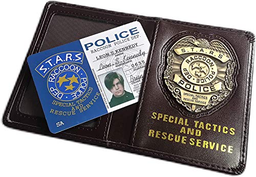 Resident Evil Biohazard S.T.A.R.S RPD Cartera Leon S. Kennedy ID Holder | Chris Jill Wesker Cosplay