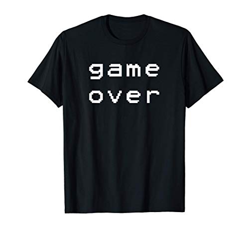 Retro Gamer Game Over Text Camiseta