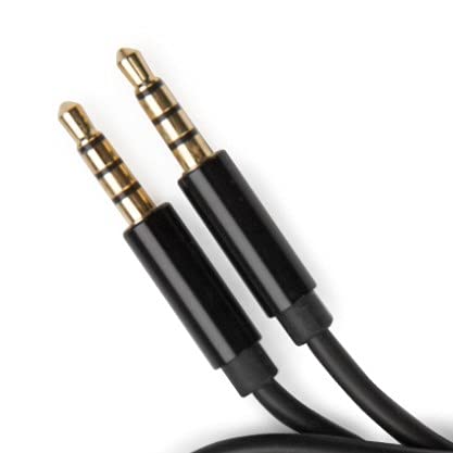 REYTID talkback Cable de Chat con botón de Silencio Compatible con Sony Oro Playstation 4 Auriculares inalámbricos para Juegos ps4 Plomo - psn Cable en línea aux 4 Polos Chapado en Oro
