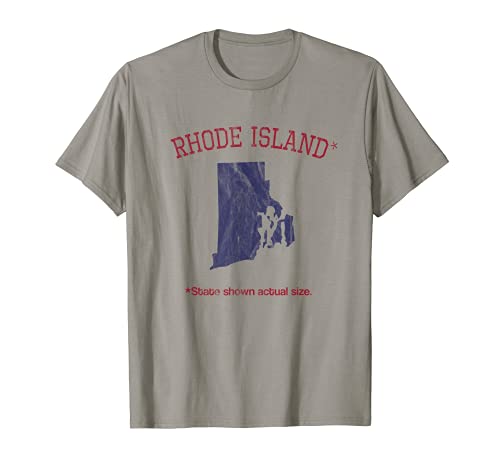 Rhode Island State muestra el tamaño real divertido sarcástico Camiseta