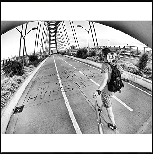 Ridge Origina 27" Nickel Cruiser Skateboard, Unisex-Youth, Blanco/Azul Claro, 69 cm