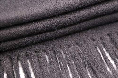 RIIQIICHY Cachemira Invierno Bufanda Pashmina Chal Mantón para Mujeres Negro Más Grueso Cálida Grande Larga Manta