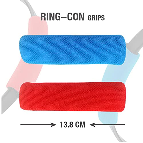 Ring-con grip and leg straps for Nintendo Switch games, 1 leg strap and 2 ring-cone grips Ring-cone rings (red and blue) for Nintendo Switch Fit adventure games