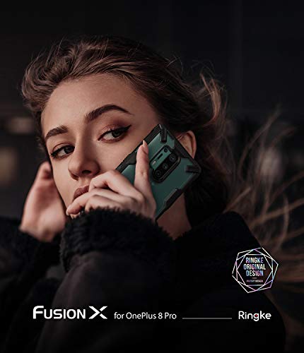 Ringke Fusion-X Diseñado para Funda OnePlus 8 Pro, Carcasa Protección Resistente Impactos TPU + PC Funda para OnePlus 8 Pro - Black
