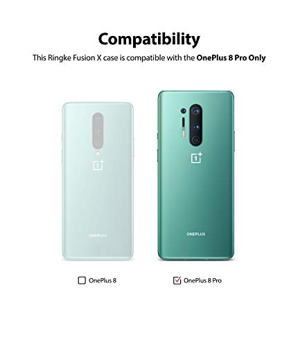 Ringke Fusion-X Diseñado para Funda OnePlus 8 Pro, Carcasa Protección Resistente Impactos TPU + PC Funda para OnePlus 8 Pro - Black