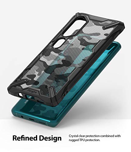 Ringke Fusion-X Diseñado para Funda Xiaomi Mi Note 10, Funda para Mi Note 10 Pro Protección Resistente Impactos TPU + PC Carcasa Mi Note 10 (6.47"), Carcasa para Mi Note 10 Pro (2019) - Camo Black