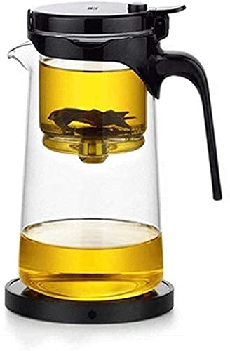 Riyyow Creatividad Tetera Simple Taza de Vidrio de Alto Grado Separación de té-Agua Tetera Artifact One-Key Filter Teacup para la Oficina en casa al Aire Libre (Size : 700ml)