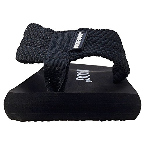 Rocket Dog Sundeck - sandalias de dedo de lona para mujer, Negro (BLACK AA0), 36