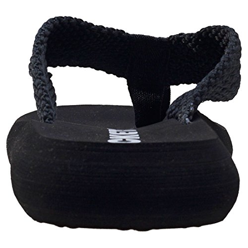 Rocket Dog Sundeck - sandalias de dedo de lona para mujer, Negro (BLACK AA0), 36