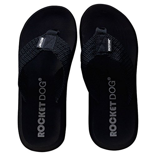 Rocket Dog Sundeck - sandalias de dedo de lona para mujer, Negro (BLACK AA0), 36