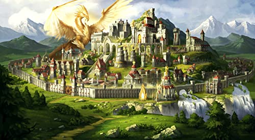 Rompecabezas Adultos 1000 Piezas Might and Magic Heroes VII 7, Haven Town Rompecabezas Clásico Juego De Alivio De Estrés para Niños Adultos Mejor Regalo 75x50cm(1000pcs)