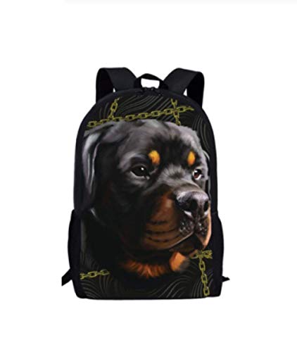 Rottweiler Puppies Cute Dog Print Teen Boy Mochila Escuela Mochila Escolar 3D A