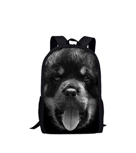 Rottweiler Puppies Cute Dog Print Teen Boy Mochila Escuela Mochila Escolar 3D B