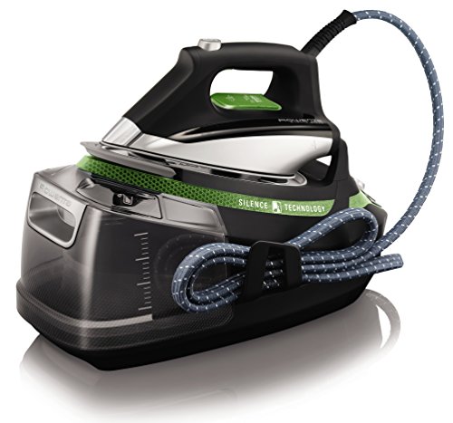 Rowenta DG8985F0 Silence Steam Extreme - Centro de planchado de 7,5 bares, autonomía ilimitada, golpe vapor 500 g/min, silencioso, recolector cal, suela Microsteam Laser 400 3D, calentamiento rápido