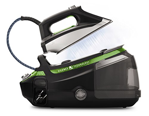 Rowenta DG8985F0 Silence Steam Extreme - Centro de planchado de 7,5 bares, autonomía ilimitada, golpe vapor 500 g/min, silencioso, recolector cal, suela Microsteam Laser 400 3D, calentamiento rápido