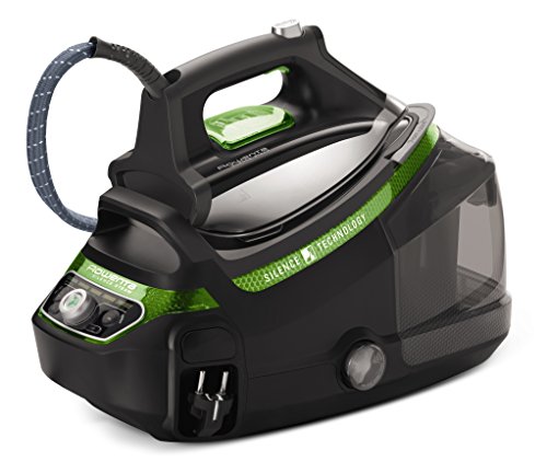 Rowenta DG8985F0 Silence Steam Extreme - Centro de planchado de 7,5 bares, autonomía ilimitada, golpe vapor 500 g/min, silencioso, recolector cal, suela Microsteam Laser 400 3D, calentamiento rápido