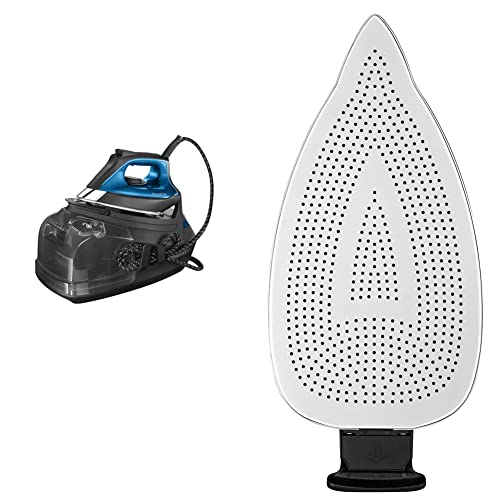 Rowenta Silence Steam Pro Dg9160 Centro De Planchado Vertical, 7.5 Bares, Golpe De Vapor De 480G/Min + Zd7900D1 - Plancha Desmontable, Recubierto De Teflón, Fácil De Colocar Y Quitar