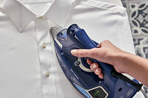 Rowenta Steamforce DW9240 - Plancha ropa vapor 3.100 W, golpe de vapor 230 gr/min y vapor continuo de 65 gr/min, ajuste automático temperatura, antical integrado, autoapagado y autolimpieza, Azul