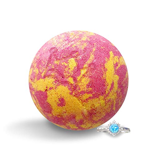 Royal Essence Strawberry Slushie Bomba de baño (joya sorpresa de plata de ley 925 valorada en £ 50 a £ 3000) Tamaño del anillo 7
