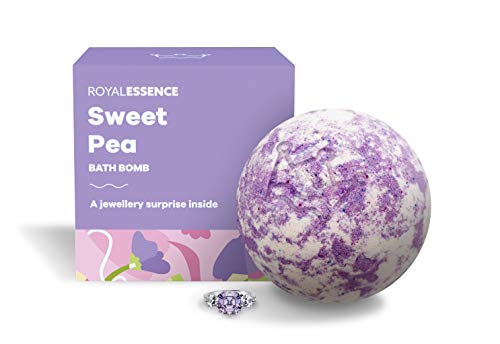 Royal Essence Sweet Pea Bomba de baño (joya sorpresa de plata de ley 925 valorada en £ 50 a £ 3000) Pendientes