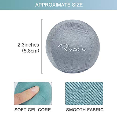 Ryaco Juego de 2 Bolas antiestrés de Gel para Ejercicios de Manos, Juego de 2 Bolas de Gel Blando y Duro para Adultos y niños: Alivio de la ansiedad (Verde y Gris)