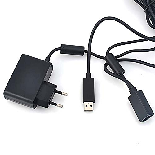 Saflyse - Cargador y adaptador USB (con enchufe, compatible con Xbox 360 Kinect)