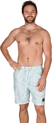 Sakkas SW8075 -Pantalón Corto de Hombre Marco Aloha Estampado -Espuma de mar-X-L
